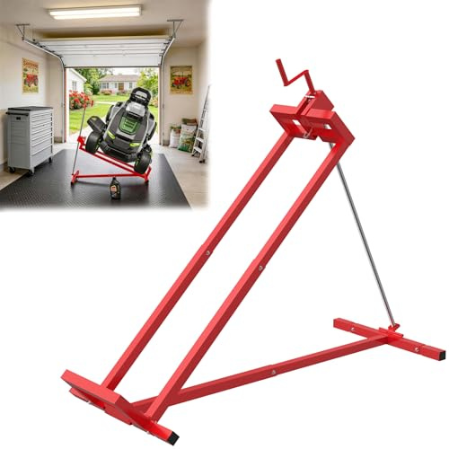 Froadp Gato de Elevación para Cortadora de Césped 400KG Cortacéspedes Autotransportados Tractor Elevador Inclinación 45° Dispositivo de Elevación Ajustable Telescópica Plataforma