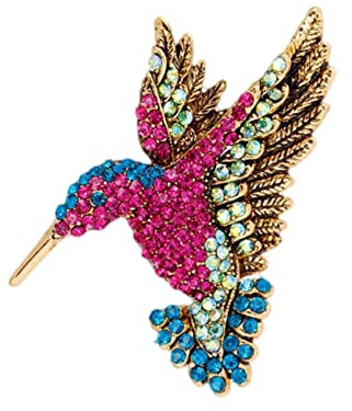 HAPINARY 1stück Schillernde Königfischer Brosche Mit Strass Für Und Mädchen Anstecknadel Als Modisches Accessoire Für Festlichkeiten Und Alltag Passend Zu Kleidern Pullovern Schals Und