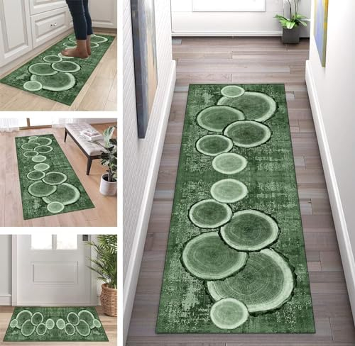 ZUZEKU Läufer Teppich Lang Flur Küche rutschfest Waschbar Korridor Tepiche 80X200cm Teppichläufer Flur red Küchenteppich Küchenläufer für Modern Schlafzimmer Meterware Eingang Wohnzimmer