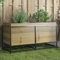 Tino Tech Macetero de 100 x 40 x 50 cm, Madera de Pino y Acero, Jardinera para Balcón y Jardín, Marrón