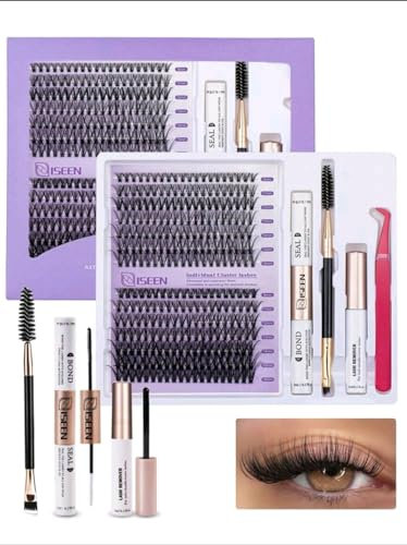 Kit de pestañas postizas pelo a pelo de 280 piezas, incluye pinzas, cepillo, pegamento y removedor, longitud de 0,9 a 1,6 cm 30D y 40D. Extensión de pestañas naturales. Kit extension pestañas