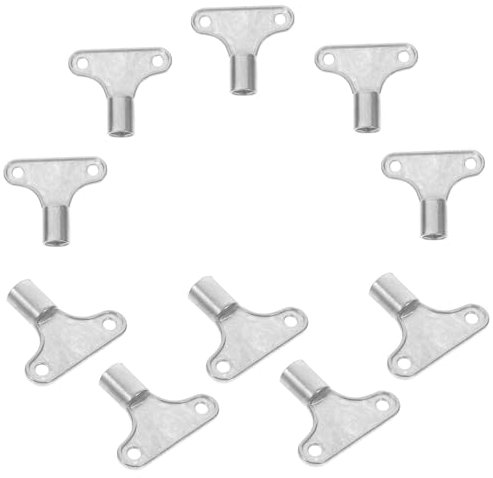 Angoily 10pcs Radiator Air Vent Key Metal Valve Wrench Plumbing Tool for Bleeding Radiators