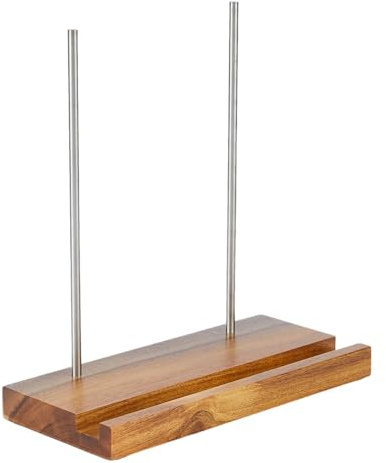 SUPERFINDINGS Porte-disques de table Support de vinyle en bois Support à vinyle Porte-disques pour albums Présentoir de disques en cours d'écoute pour album unique, 21x9.5x22.5cm