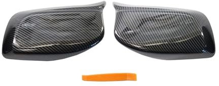 NNBINK Kompatibel Mit Für E60 E61 E63 E64 2003–2008. Türspiegelabdeckungen, Kappen, Seitenrückspiegelschalen, Rückspiegelabdeckung Spiegelkappen Rückspiegel(Carbon)