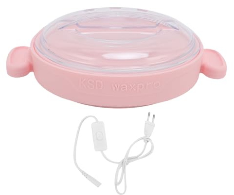 YUYTE Hårborttagning vaxvärmare elektrisk vaxvärmare 100 W 500 ml icke stick-silikonvaxkruka med temperaturkontroll 30–120 °C för professionell användning (PinK)