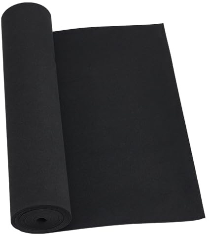 BENECREAT 3 m/118 tum svart EVA-skumrulle, 40 cm bred cosplay skumrulle för cosplay kostymtillverkning, hantverk, gör-det-själv-projekt, skumhantverk, 2 mm tjock