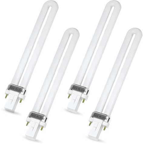 Joworthy 4 PCS PL13-E-FFP 13W Type E Fluorescent Light Bulb Compatible with OttLite T1333E, Neutral White CFL Twin Tube Plugin Light Bulbs, G23 Base
