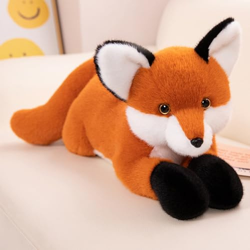 Xiyocadt Fuchs Kuscheltier, 45/65/90cm Fuchs-Plüschtier, Stofftier-Fuchs Plüsch Tier, Kuscheltiere Geschenk für Jungen Mädchen Erwachsene (Orange,45CM)