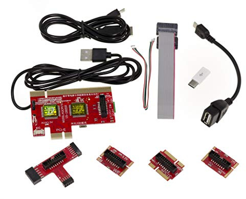 KALEA-INFORMATIQUE Post Card 7-in-1-Tester für PC-Mainboards und Portable-PCs. PCI PCIe LPC und EC DEBUG Port Schnittstellen.
