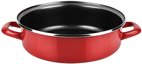 TARTERA Fagor OPTIMAX. TARTERA antiadherente doble capa, acero esmaltado 1,5mm de espesor, compatible con toda tipo cocina, inducción, cerquillo acero inoxidable. Apta lavavajillas (TARTERA, 24_cm)