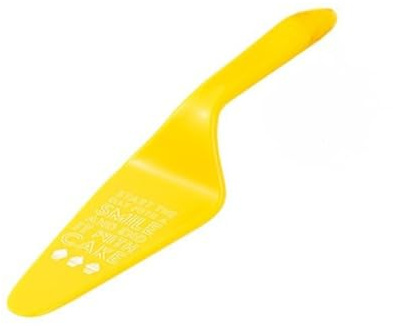 Birkmann, Colour Kitchen, Tortenheber mit Spruch, aus hochwertigem Kunststoff, lebensmittelecht, formstabil, spülmaschinengeeignet, gelb, 26 x 6 cm, 429703