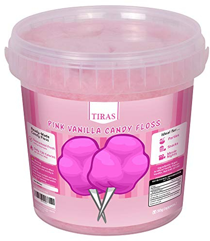 TIRAS Vanilla Pink Candy Floss - Cotton Candy 50g