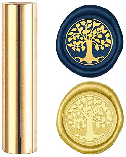 craspire Baum des Lebens Wachs Siegel Stempel Versiegelung Wachs Stempel 15mm Mini Messing Versiegelungsstempel Säule Versiegelungswachs Für Hochzeitsumschlag Einladung Verschönerung Dekoration
