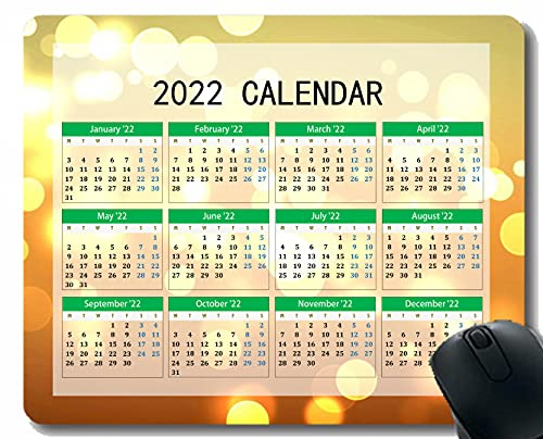 YENDOSTEEN 2023 Kalender Mauspad mit Feiertagen, Beleuchtung Makro Naturzaun personalisierte Mauspad