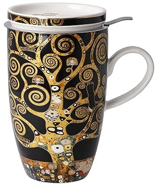 Goebel Gustav Klimt Teetasse mit Deckel und Sieb 450 ml DER LEBENSBAUM Porzellan