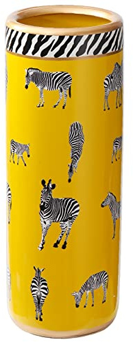 HOZUSO Umbrella Racks Porcelain Ceramic Umbrella Zebra Print Stand Umbrella Holder Modern Style Floor Vase for Storing Canes Walking Sticks for Entryway Indoor 24‘’High