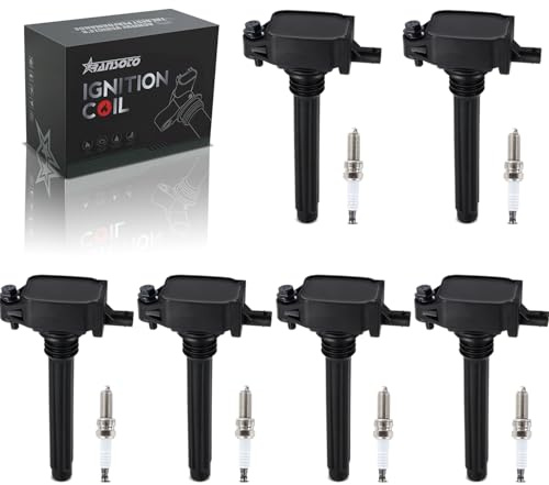 RANSOTO UF648 Ignition Coil Pack with Iridium Spark Plug 97390 Compatible with 3.6L Chrysler 200 300 Town & Country Dodge Challenger Charger Durango Grand Caravan RAM 1500 ProMaster Jeep Wrangler