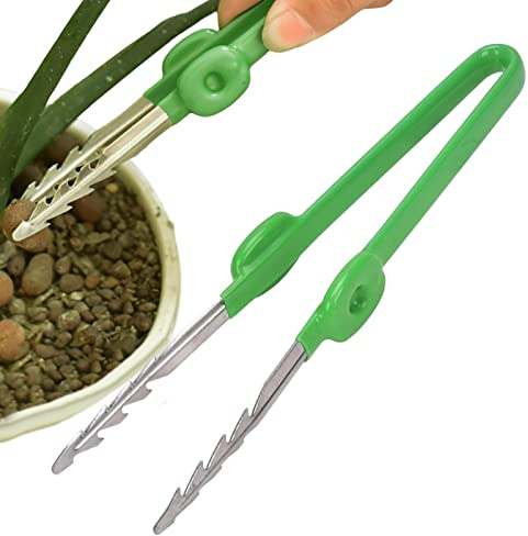 HEYCE Pinzas de jardinería | Pinzas largas Multiusos para Trabajo Pesado,Herramienta de Acero Inoxidable Pinzas de jardinería Pinzas de alimentación para Cactus y suculentas Jardinería