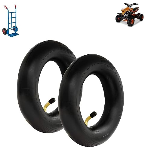 2 CAMERE 4.10/3.50-4” CON VALVOLA TR87 X PNEUMATICI CARRELLI A MANO TOSAERBA CARRIOLA CARRETTO CARRELLINO PORTAPACCHI