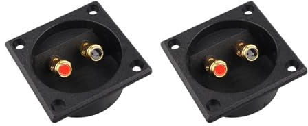 Jopto 2PCS 2-Way Square Speaker Terminal Box DIY Home Car Stereo Binding Post Terminal Cable Connector Screw Type Speaker Junction Board Acoustic Component Subwoofer Plugs Back Panel Universal Block
