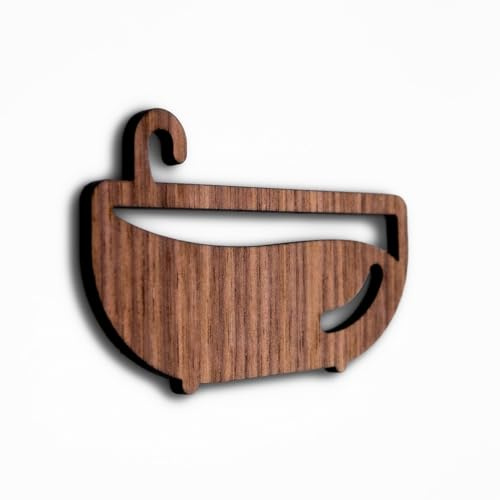 NOIR.DESIGN Unisex Toilet Door/Wall Sign - Loo Notice - Self Adhesive - Man Women Shapes - Gender Neutral - Restroom - Bathroom - Office - Hotels - Pubs - Restaurants (Walnut Bath Tub Shape)
