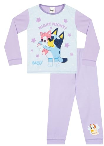 Bluey Pyjamas | Night Night Long Sleeve Girls Pyjamas | Girls' Pyjama Sets | Purple | 4-5 Years