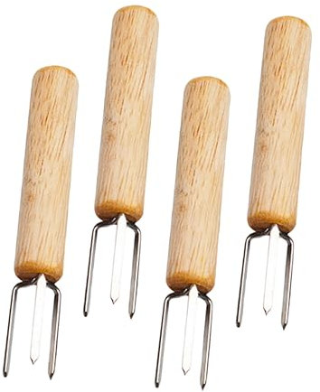 POPETPOP 4pièces Fourchettes Acier Pour Et Brochettes De Fruits Outils De Cuisine Pour Bbq Et Camping