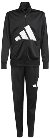 adidas Unisex niños Essentials Big Logo Climacool Track Suit, black/white, 15-16 Years