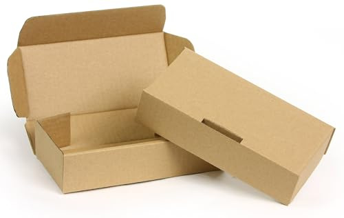 WePack 100 Stück Klappdeckelkartons 200x150x50 mm 1-Wellig Innenmass Braun Versandschachtel Box NEU