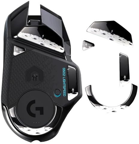 immoenuc Glass Mouse Skates for Logitech G502 Lightspeed Wireless Gaming Mouse Feet Pads Smooth Durable Game Mouse Accessories Slimmer Toughened Glass Fabrication (Earth Pattern)