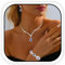 Fashband Strass-Schmuck-Set, Silberschmuck, Halskette, Hochzeits-Halskette, Schmuckzubehör für Damen, Einheitsgröße, Kunstperle, Kein edelstein