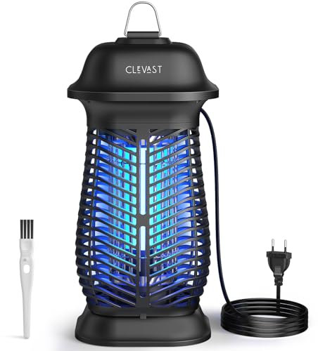 CLEVAST Lampada Antizanzare Elettrica, 20W UV Zanzariera, lLampada Zanzare Interno Esterno Elettrica per con IPX4 Impermeabile, Trappola per Zanzare, Acchiappa Mosche per Giardino