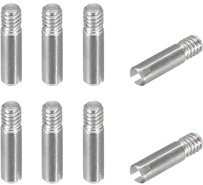 QUARKZMAN 8 Stück M2 x 8mm geschlitzt männlich gerade Gewindestifte, Spannstift Sortiment Zylindrischer Stift aus 304 Edelstahl, Gewindedübel für Möbel Schränke Vitrine Kleiderschrank