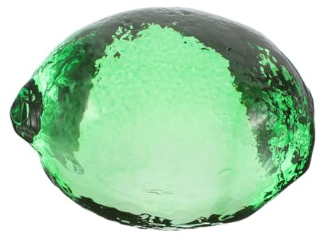 HEALLILY 1pcs Glass Lemon Figurine Decorative Paperweight Unique for Home Decor Tabletop Centerpiece Kitchen Office Ornaments for Birthdays Christmas