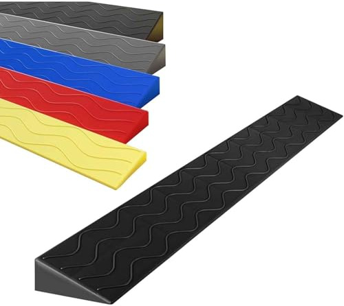 Non-Slip Threshold Ramp,5-10cm Portable Doorways Wheelchair Ramps,Indoor Cuttable Step Mat Rise Channel,Durable Portable Solution Of Doorways Steps & Curbs(Black,9cm)