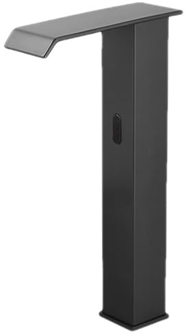 Automatic Water Sensor Bathroom Faucet Infrared Touchless Brass Basin Mixer Black High-Arc Cascade Sink Tap Modern Bathroom Sink Faucet with Sensor