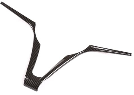 Copertura per Volante a Forma di V Adatta per Alfa Romeo Giulia/Stelvio 2017 2018 2019, Rivestimento per Volante in ABS con Motivo in Fibra di Carbonio