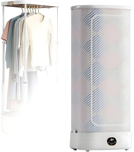 COAKUE Planchadora de Vapor, Plancha y plegadora automática con Varilla telescópica, Plancha de Vapor Vertical inalámbrica, Elimina Arrugas rápidamente