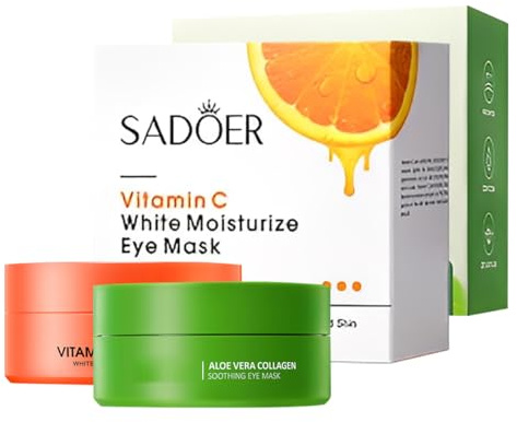 AEIXYA 2 Boxen Aloe Vera Augenpads gegen Augenringe, Augenpads Gegen Augenringe,Hyaluronsäure-Augenpflaster gegen Augenringe, Falten, Schwellungen und Tränensäcke,Feuchtigkeit Spendende Augenmaske