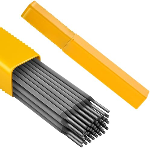 BIZOI 50Rods Welding Rods 2.5mm Mild Steel Electrodes, General Purpose E6013 6013 Arc Welding Electrodes Rods, Carbon Steel Stick Welding Rods Electrodes for Light Metal Fabrication and Home Repairs