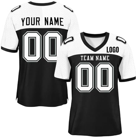 Personalisiertes American Football Trikot, Football Shirt mit Name & Nummer für Herren Damen Unisex, Atmungsaktives Fan-Kurzarmshirt, Sommermärchen Turnier Fanshirt Personalisierte Geschenke