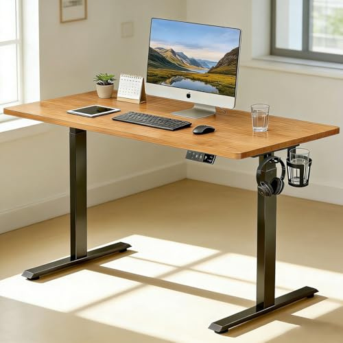 LLNWDNB Escritorio Elevable Eléctrico Función de Memoria con 3 Alturas Escritorio para Ordenador Mesa de Trabajo Ajustable en Altura para Oficina,Estudiar,Trabajar A,100CM