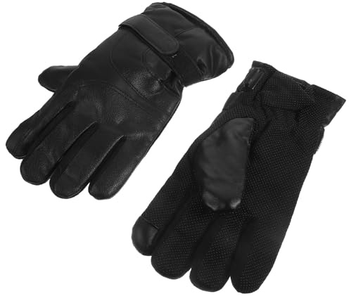 WESIEVYA 12v Winter Heating Gloves for Men Waterproof and Wear-resistant Pu Material with Conductive Touchscreen Fingers, Providing Warmth for Outdoor Winter Activities
