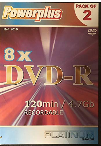 Powerplus 8X DVD-R Pack de 2 boîtiers DVD 120 min/4,7 Go