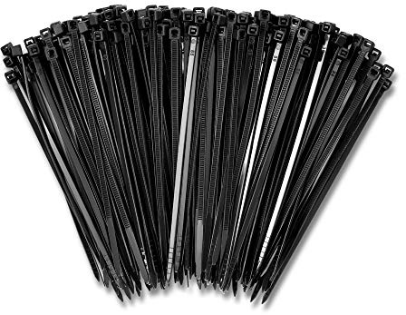 10,2 cm schwarze Reißverschluss-Kabelbinder (1000 Stück), 8,2 kg Zugfestigkeit – strapazierfähig, selbstschließend, Premium-Nylon-Kabelbinder für drinnen und draußen von Bolt Dropper (10,2 cm)