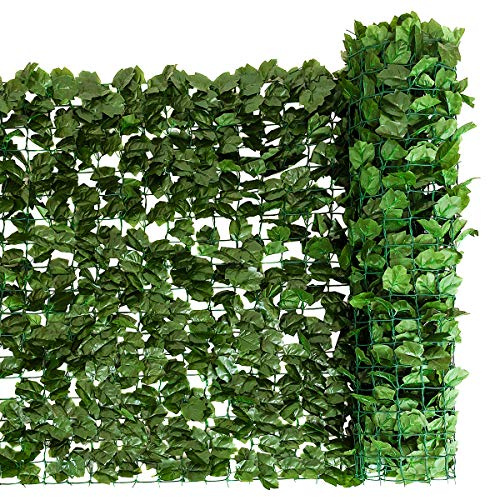 COSTWAY Siepe Artificiale con Foglie Edera Sintetica per Balcone Recinzioni Ringhiere Giardino (150 x 300 cm)