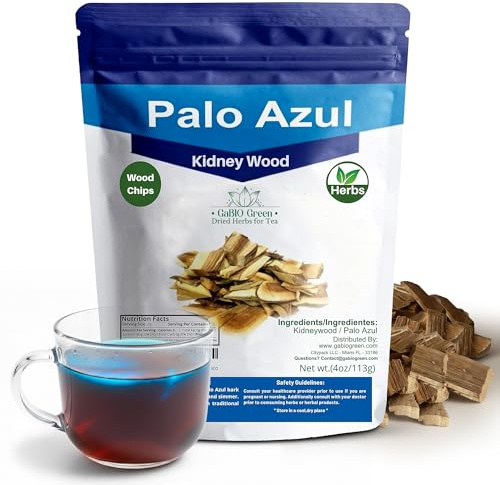 Palo Azul Kidneywood (Eysenhardtia polystachya) Carefully Packed in a Light-Block Resealable Pouch. Blue stick for Traditional Mexican Herbal tea Infusion 4oz by Gabio Green.