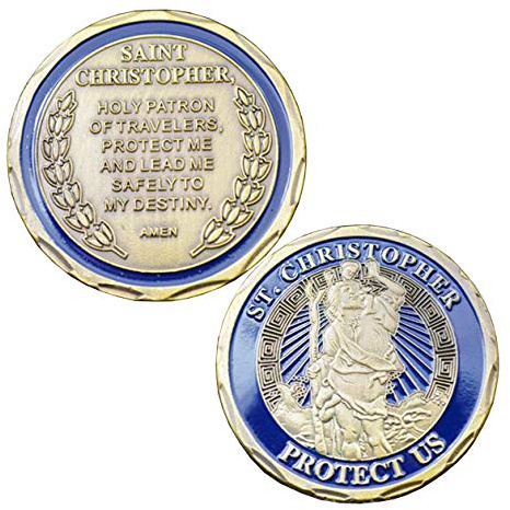 St Christopher Protect Us Challenge Coin Collector's Medallion