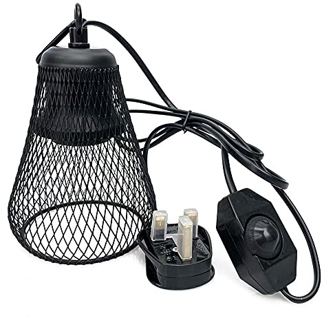 Reptile Heat Lampshade Anti-hot Cover Cage for UVA/UVB Heating Lamp Basking Bulb, for Turtle Chicken Coop Lizard Snake Frog