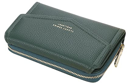 Portefeuille Femme Cuir PU Moyen Porte Monnaie Femmes Fermeture Éclair